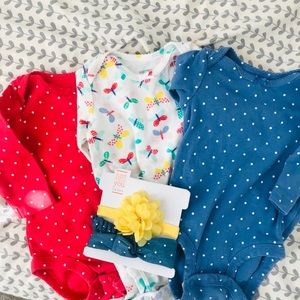 3 long sleeve onesies